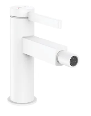 Смеситель Hansgrohe 76200700 для биде, однорычажный, сливной клапан Push-Open, матов.белый