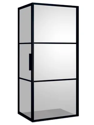 Уголок душевой RIHO GB201 (800х900х2000) прямоугольный, профиль черный мат./стекло прозр. 6мм GB2080090