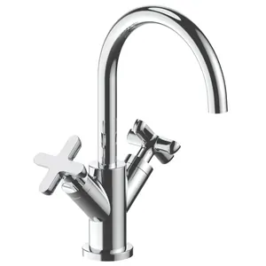 Смеситель для раковины Fantini 5302R056F двухзахватный, донный клапан, цвет: хром