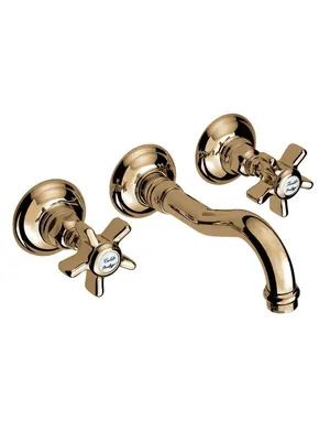 Смеситель для раковины Nicolazzi 185 мм,встраиваемый,двухзахватный,бронза 1477BZ18