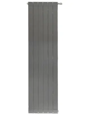 Дизайн-радиатор STOUT 2000 6 секций, алюм., бок.подкл. 3036 Вт, цвет 2676 cod.08 серый
