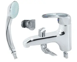 Смеситель на борт ванны VARION Armaturen Серебро 9770 92 3 на 1 отверстие, с ручным душем