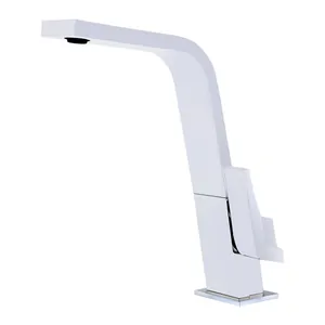 Смеситель для кухни TEKA IC 915 WHITE однозахватный,высокий,поворотный излив,белая эмаль 33915020W