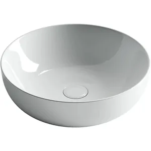 Раковина накладная Ceramicanova 420х420х130 круглая, без перелива, цвет: белый CN5024