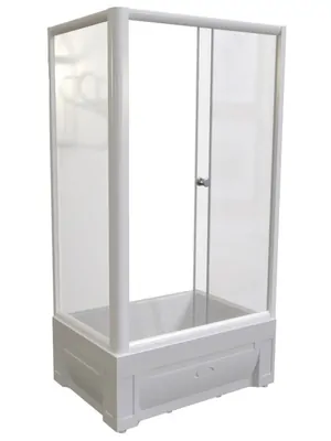 Душевой уголок Радомир R (1190х810х2270) стекло прозрачное, профиль белый, высокий поддон