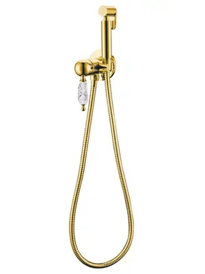 Смеситель Boheme 435-CRST встраиваемый, с гигиеническим душем, однозахватный, золото