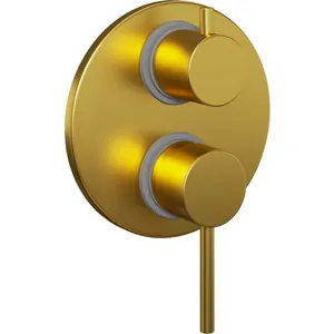 Смеситель для ванны/душа Paini встраиваемый, однозахватный, золото брашированное 78PJ6911