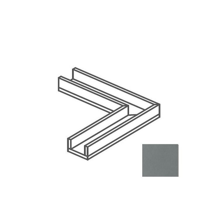 Impronta italgraniti Nuances NU03CAA6 Canalina Angolare Antracite 14x60x8 матовая