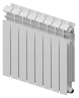 Радиатор биметаллический RIFAR 500 (575х640х100) 8 секций, 1488 Вт, боковое подкл, белый
