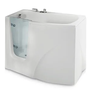 Ванна Gruppo Treesse V3411sx 1200х700х900 CrystalTech, левая, сидячая, дверца, смеситель