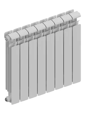 Радиатор алюминиевый RIFAR 500 (565х648х90) 8 секций, 1320 Вт, бок.подкл. белый