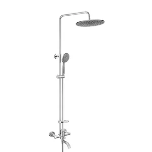 Душевая система Swedbe смеситель для ванны, верхний/ручной душ, хром/серый 5129G1