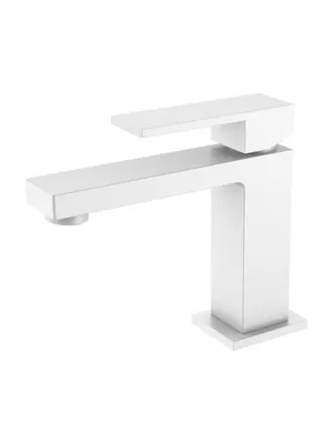 Смеситель Boheme 471-MW для раковины, на 1 отв, однозахватный, фикс излив, белый матовый