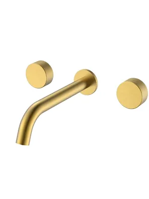 Смеситель Boheme 152-2-MG.4 для раковины, встраиваемый, двухзахватный,ручки:spirale,золото мат