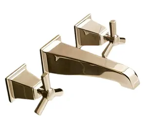 Смеситель для раковины Devon&Devon 2233MOT встраиваемый, на три отверстия, цвет: св. золото