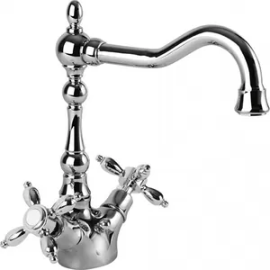 Смеситель CEZARES LS2-A-01 для умывальника, двухзахватный, донный клапан, хром