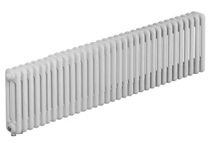 Радиатор стальной трехтрубчатый RIFAR 3018 - 30 секций, нижнее подкл. с терм.клапаном, белый