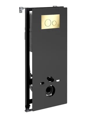 Инсталляция для унитаза WasserKRAFT с клавишей смыва, цвет: золото/черн 20TLT.010.ME.BL.PG02