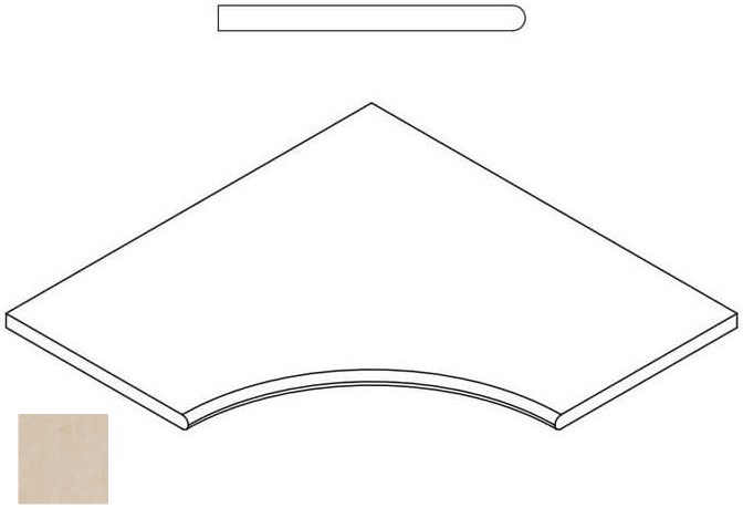 Materia X2 Magnesio Bordo Angolare Round 30 60X60 матовая