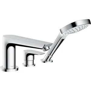 Смеситель Hansgrohe 71730000 на борт ванны, на 3 отверстия, однохзахватный, хром