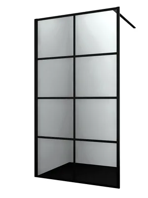 Душевая перегородка WasserKRAFT (900х2000) прозрачное стекло WasserSchutz/профиль черный 66W39