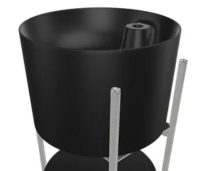 Раковина AeT 440х440х300 с отверстием под смеситель, черная матовая L806T0R1V0105