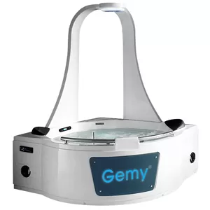 Гидромассажная угловая ванна Gemy G9070 K (1700х1700х2250) с верхним душем