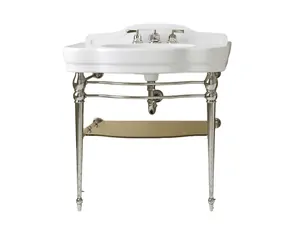 Раковина с консолью Devon&Devon Junior (865х960х575) DEJRBI1FCRTR, цвет хром