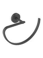 Полотенцедержатель Aquatek AQ4621MB овальный, латунь, цвет: черный матовый