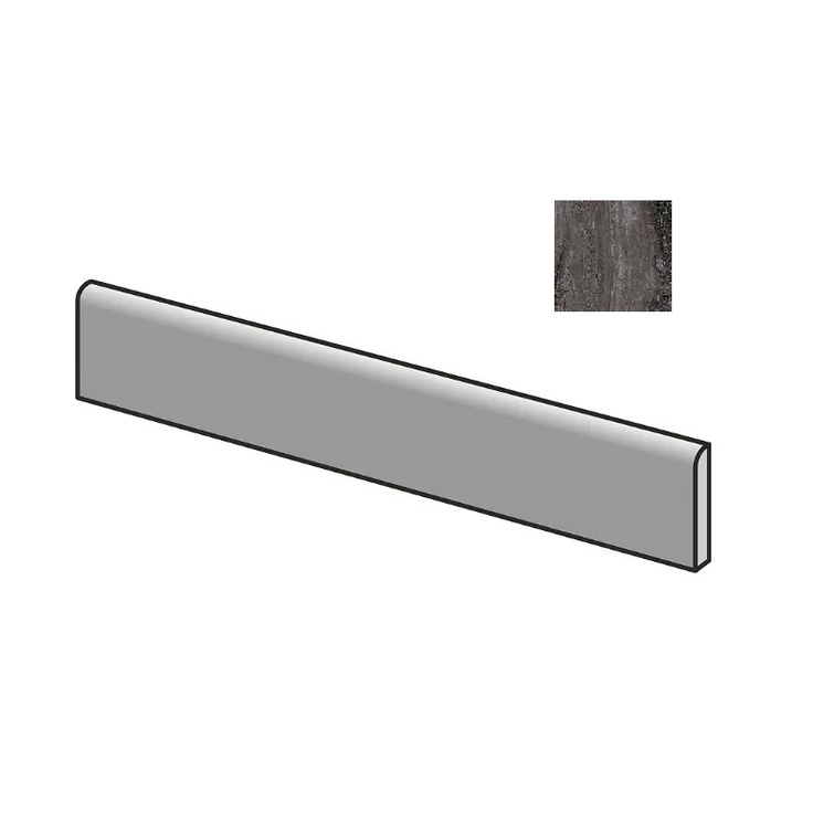 Sant Agostino Via Appia CSABAVDK60 Battiscopa Appia Vein Cut Dark Kry 7,3x60 глянцевая