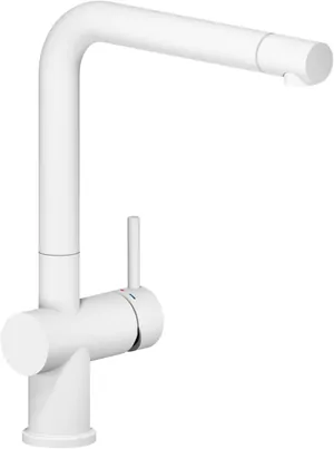 Смеситель NOBILI для кухни, поворотный излив, белый матовый LV00113WM