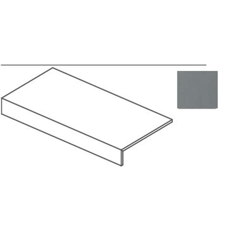 Impronta italgraniti Nuances NU03LBA2A Antracite Elemento a L 20mm 60x120 матовая