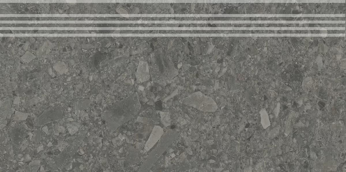 ступень Чеппо Ди Гре Ступень Антрацит Матовый Обрезной 30x60