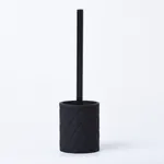 Ершик для унитаза WasserKRAFT K-1827 напольный, материал полирезин, цвет: черный матовый