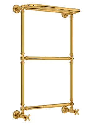 СУНЕРЖА 1386 Полотенцесушитель 860х500 золото, с полкой, нижнее подкл. 03-0281-8650