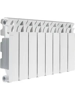 Радиатор биметаллический Fondital Plus 350/100, 8 секций, 1128Ватт, белый