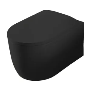 Унитаз подвесной Artceram 360х520х420 безободковый, горизонт. выпуск, черный мат MNV001 17 00