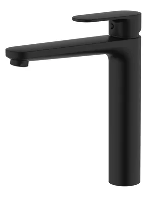 Смеситель для раковины Aquatek AQ1804MB однозахватный, излив 187мм, б/дон. клапана, черный мат