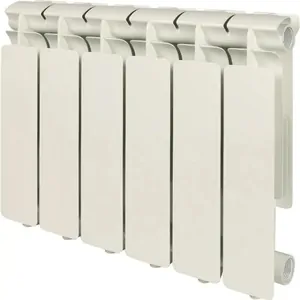 Радиатор STOUT 350 6 секций, алюминиевый, боковое подключение, белый SRA-0110-035006