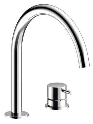 Смеситель для раковины Almar однозахватный, на 2 отверстия, высота излива 261 мм, цвет: хром E214005.CR