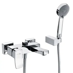 Смеситель WasserKRAFT Aller 1061 для ванны с коротким изливом, хром