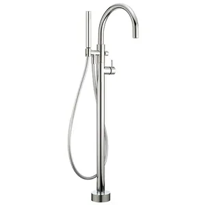 Смеситель для ванны CISAL New LN01420021 напольный, с душ. гарнитуром, внеш. часть, хром