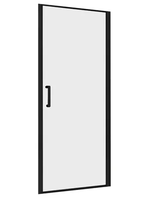 Душевая дверь ABBER AG04080B (800х1950) распашная, стекло 6мм прозрачное/черный