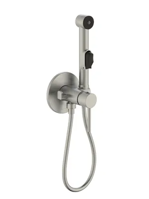 Смеситель встраиваемый Iddis с гигиеническим душем, круглый, сатин 003BNR0i08