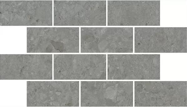 декор Чеппо Ди Гре Декор Мозаичный Серый Тёмный Матовый Обрезной 20x34.6