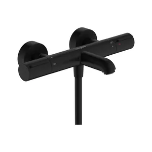 Смеситель для ванны Hansgrohe термостат, излив 177, черный матовый 13347670