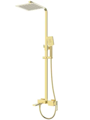 Душевая система BelBagno LUC-VSCM-ORO для ванны/душа,верхний и ручной душ,золото