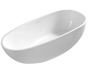 Ванна акриловая Abber (1500х750) отдельностоящая, слив-перелив, белая AB9356-1.5