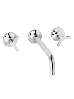 Смеситель KLUDI Deco для умывальника встраиваемый, 3 отв. излив 240мм, хром 201460539