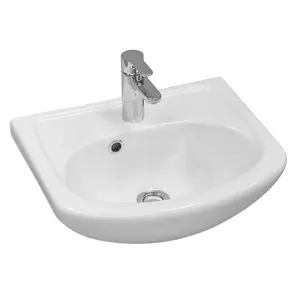 Раковина Aquaton 45 1WH112449 450х380х170 накладная, перелив, отв. под смеситель, цвет: белый